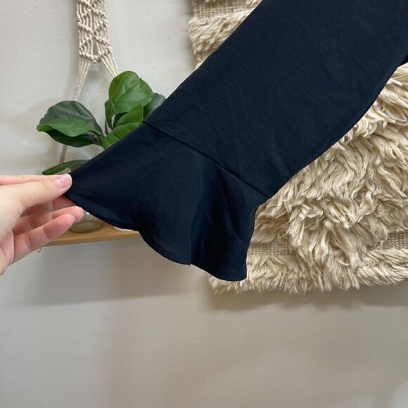 🅢🅐🅛🅔 Maurices Black Tunic Blouse Eyelet Detail Slit on sides V-Neckline - Picture 6 of 10